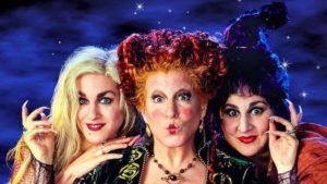 Witches Sarah, Winifred, and Mary from Disney's Hocus Pocus movie.