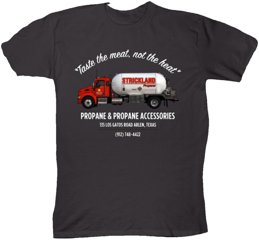 King of the Hill tshirt propane truck.