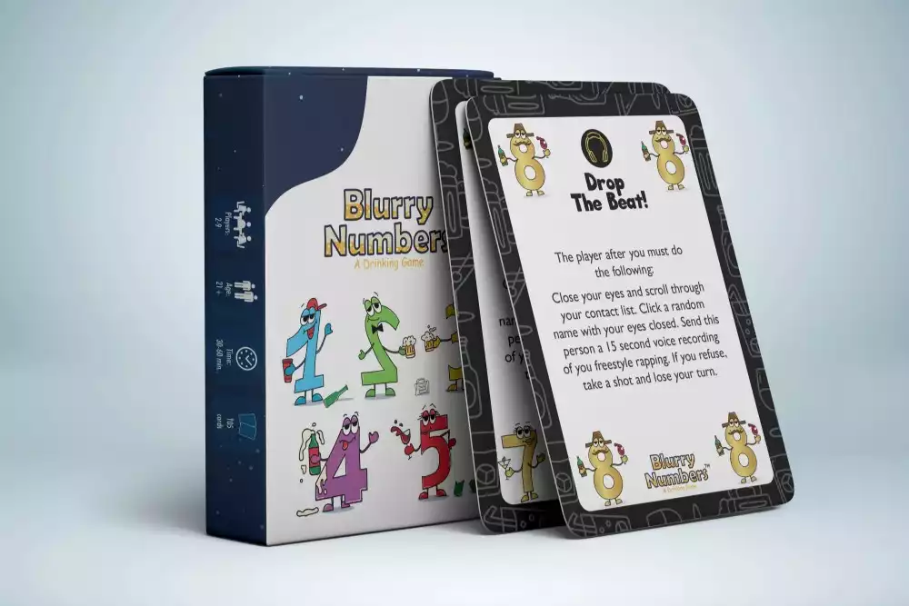 Blurry Numbers Drinking Card Game