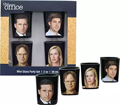 The Office Collectible Character Shot Glass Drinking Game